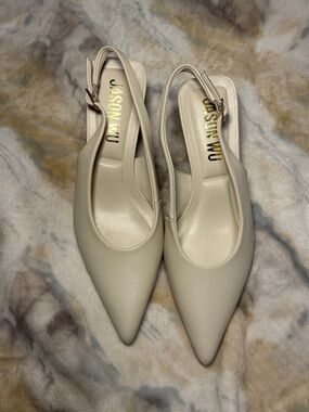 Jason Wu Ivory Pointed Slingback Pumps